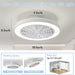 RGB Remote Control Ceiling Fan and Light, Ceiling Fan with Low Profile Light, Flush Mount Fan for Bedroom Living Room -6-ErisView