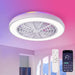 RGB Remote Control Ceiling Fan and Light, Ceiling Fan with Low Profile Light, Flush Mount Fan for Bedroom Living Room -1-ErisView