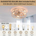 Remote Control Ceiling Fan and Light, White Flower Low Profile Ceiling Fan for Bedroom Living Room Kitchen-6-ErisView