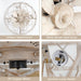 Remote Control Ceiling Fan and Light, White Flower Low Profile Ceiling Fan for Bedroom Living Room Kitchen-7-ErisView