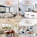 Remote Control Ceiling Fan and Light, White Flower Low Profile Ceiling Fan for Bedroom Living Room Kitchen-9-ErisView