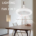 Remote Control Ceiling Fan with Light, Enclosed Ceiling Fan, White Low Profile Ceiling Light with Fan for Bedroom Living Room Ceiling -2-ErisView