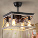 Remote Control Ceiling Fan with Light, Farmhouse Industrial Caged Ceiling Fan with Light for Kitchen Bedroom Living Room-1-ErisView
