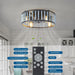 Remote Control Ceiling Fan with Light, Farmhouse Wood Beaded Chandelier, Semi-Flush Mount Ceiling Fan for Bedroom Kitchen Nursery Room-3-ErisView