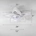 Remote Control Ceiling Fan with Light, White Ceiling Fan with Light, Fandelier Flush Mount for Kitchen Ceiling Fans Bedroom-6-ErisView