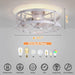 Retro Caged Ceiling Fan, Small White Ceiling Fan with Light Remote Control, Low Ceiling Fan and Light, Flush Mount, Ceiling Fans with Lights-2-ErisView