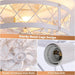 Retro Caged Ceiling Fan, Small White Ceiling Fan with Light Remote Control, Low Ceiling Fan and Light, Flush Mount, Ceiling Fans with Lights-5-ErisView