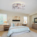 Retro Caged Ceiling Fan, Small White Ceiling Fan with Light Remote Control, Low Ceiling Fan and Light, Flush Mount, Ceiling Fans with Lights-9-ErisView