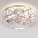 Retro Caged Ceiling Fan, Small White Ceiling Fan with Light Remote Control, Low Ceiling Fan and Light, Flush Mount, Ceiling Fans with Lights-1-ErisView
