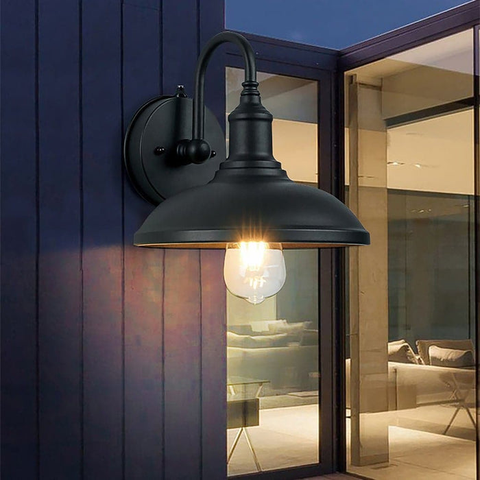 Retro Outdoor Wall Light with Automatic Day/Night Sensor, Waterproof Aluminum Lampshade, Classic and Elegant Design for Enhanced Exterior Decor-ErisView-4
