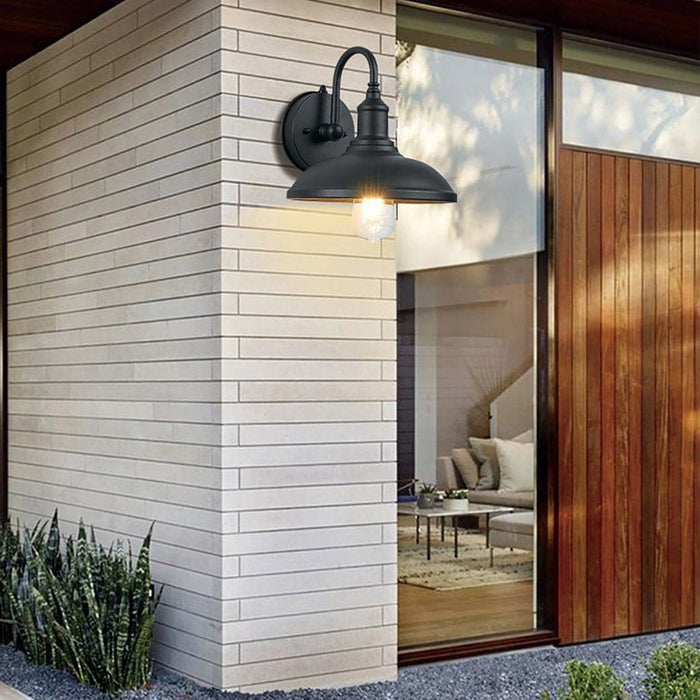 Retro Outdoor Wall Light with Automatic Day/Night Sensor, Waterproof Aluminum Lampshade, Classic and Elegant Design for Enhanced Exterior Decor-ErisView-10