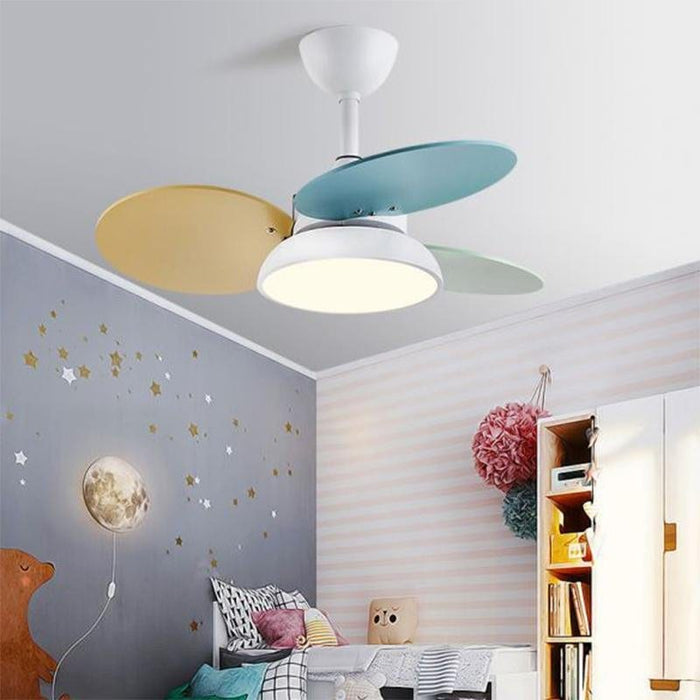 Flower Shaped Kids Ceiling Fans with Light for bedroom