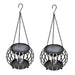 Rustic Hanging Solar Lanterns for Outdoor Decor, Iron & ABS Material, Auto-Charging, Perfect for Patio, Porch, Halloween, and Christmas-ErisView-5