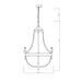 Rustic Gold Empire Crystal Chandelier, Wagon Wheel Crystal Chandelier with 8 Candle Shaped Lights-Dimension-ErisView