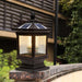 Rustproof and Waterproof Die-Cast Aluminum Solar Pillar Light with High Transmittance Glass Lampshade for Elegant Outdoor Decoration and Lighting-ErisView-10
