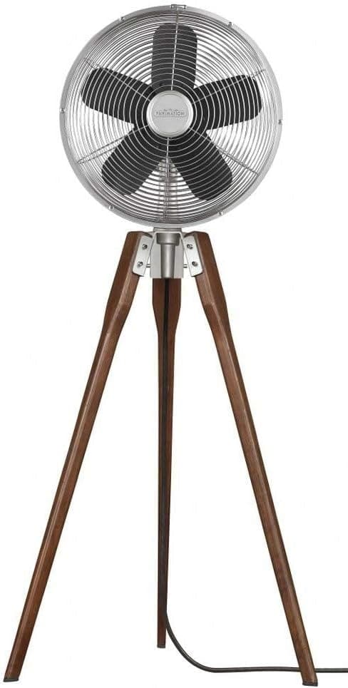 Satin Nickel Fan, Mid Century Modern Ceiling Fan, Wood Fans-1-ErisView