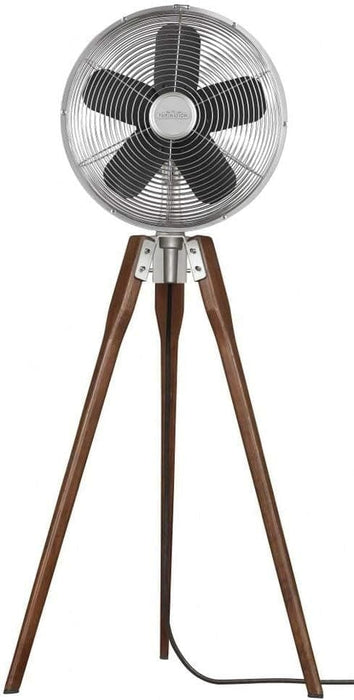 Satin Nickel Fan, Mid Century Modern Ceiling Fan, Wood Fans-1-ErisView