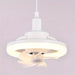Semi-Flush Mount Ceiling Fan with Light and Remote Control, Small Bladeless Dimmable Ceiling Fan for Garage Laundry Kitchen Tool Room Bedroom-ErisView