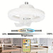Semi-Flush Mount Ceiling Fan with Light and Remote Control, Small Bladeless Dimmable Ceiling Fan for Garage Laundry Kitchen Tool Room Bedroom-ErisView