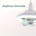 Semi-Flush Mount Ceiling Fan with Light and Remote Control, Small Bladeless Dimmable Ceiling Fan for Garage Laundry Kitchen Tool Room Bedroom-ErisView