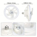 Semi-Flush Mount Ceiling Fan with Light and Remote Control, Small Bladeless Dimmable Ceiling Fan for Garage Laundry Kitchen Tool Room Bedroom-ErisView