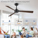 Set of 2 52 in. Ceiling Fan NO Light, Black Indoor Outdoor Ceiling Fan with Remote, 3 Blades Modern Ceiling Fan for Patio Living Room Bedroom-5-ErisView