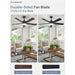 Set of 2 52 in. Ceiling Fans with Light and Remote Control, Farmhouse Walnut Quiet Ceiling Fans for Bedroom Kitchen Living Room-3-ErisView