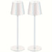 Set of 2 Cordless LED Table Lamp Desk Lamp, Dimmable Touch Night Light for Restaurant Bedroom Bar Party Camping Coffee Shop-White-ErisView