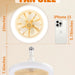 Set of 2 Light Socket Fan with Light and Remote, Dimmable LED Light for Bedroom Kitchen Living Room Dining Room-3-ErisView