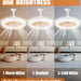 Set of 2 Light Socket Fan with Light and Remote, Dimmable LED Light for Bedroom Kitchen Living Room Dining Room-4-ErisView