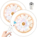 Set of 2 Light Socket Fan with Light and Remote, Dimmable LED Light for Bedroom Kitchen Living Room Dining Room-1-ErisView