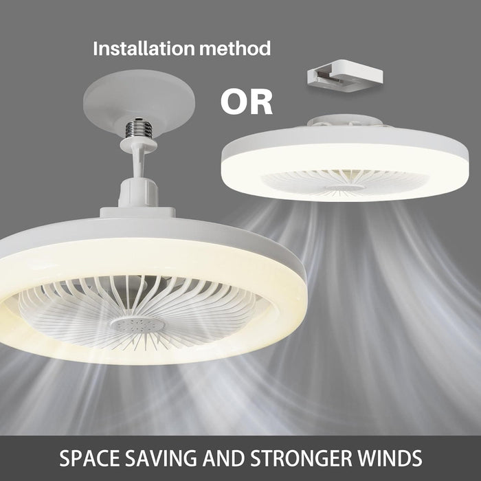 Set of 2 Small Ceiling Fan with Light, Dimmable Smart Ceiling Fan with Remote for Indoor Bedroom Kitchen Living Room Balcony-4-ErisView