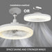 Set of 2 Small Ceiling Fan with Light, Dimmable Smart Ceiling Fan with Remote for Indoor Bedroom Kitchen Living Room Balcony-4-ErisView