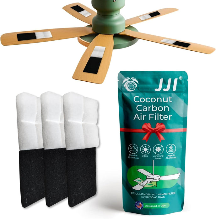 Set of 3 Ceiling Fan Filter, Coconut Carbon Ceiling Fan Air Filter-1-ErisView