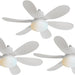 Set of 3 White Ceiling Fan with Light with Remote, Small Ceiling Fans for Low Ceiling-1-ErisView