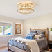 Shell Shaped Caged Ceiling Fan with Light and Remote Control, Flush Mount Enclosed Coastal Ceiling Fans, Boho Fandelier for Bedroom Living Room Kitchen-4-ErisView