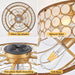 Shell Shaped Caged Ceiling Fan with Light and Remote Control, Flush Mount Enclosed Coastal Ceiling Fans, Boho Fandelier for Bedroom Living Room Kitchen-8-ErisView
