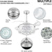 Silver Crystal Ceiling Fan with Lights and Remote, Modern Retractable Ceiling Fan Chandelier for Bedroom Living Room Dining Room-3-ErisView