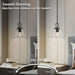 Single Cone Glass Pendant Light, Modern Pendant Hanging Light with Clear Glass Shade for Entryway Dining Room Kitchen Island-ErisView