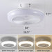 Small Black Ceiling Fan with Light, Flush Mount Ceiling Fan without Blades for Kitchen Bedroom-5-ErisView