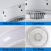 Small Black Ceiling Fan with Light, Flush Mount Ceiling Fan without Blades for Kitchen Bedroom-7-ErisView
