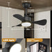 Small Black Ceiling Fan with Light and Remote, Modern Ceiling Fan for Kitchen, Reversible Outdoor Fan for Patio-6-ErisView