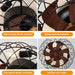 Small Brown Caged Ceiling Fan, Industrial Rustic Ceiling Fans, Low Profile Flush Mount Ceiling Fan and Light -5-ErisView