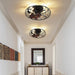 Small Brown Caged Ceiling Fan, Industrial Rustic Ceiling Fans, Low Profile Flush Mount Ceiling Fan and Light -7-ErisView