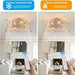Small Caged Ceiling Fan with Remote, Farmhouse Ceiling Fan with Low Profile Light, Flush Mount Bladeless Fan for Bedroom Dining Room Kitchen Living Room-4-ErisView