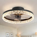 Small Flush Mount Ceiling Fan with Light and Remote, Dimmable Low Profile Ceiling Fan for Bedroom Living Room Kids Room-1-ErisView