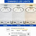 Small RGB Low Profile Ceiling Fan Lights with Bluetooth Speaker, Dimmable Reversible Semi Flush Mount Fan with APP and Remote Control-3-ErisView