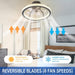 Small RGB Low Profile Ceiling Fan Lights with Bluetooth Speaker, Dimmable Reversible Semi Flush Mount Fan with APP and Remote Control-4-ErisView