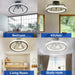 Small RGB Low Profile Ceiling Fan Lights with Bluetooth Speaker, Dimmable Reversible Semi Flush Mount Fan with APP and Remote Control-8-ErisView
