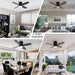 Small Remote Control Ceiling Fan and Light APP Control, Indoor Outdoor Low Profile Flush Mount Ceiling Fan for Patio Kitchen Dining Room Bedroom-11-ErisView